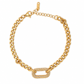 Radiant Link Crystal Bracelet – Gold Edition