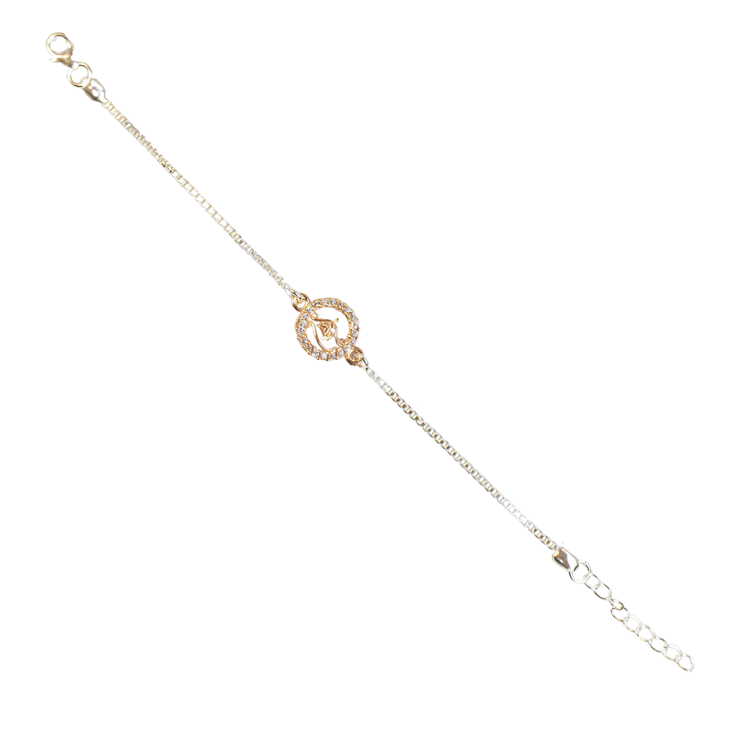 92.5 Silver Rose Gold Radiance Shree Ramji Kids Rakhi