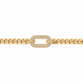Radiant Link Crystal Bracelet – Gold Edition