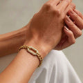 Radiant Link Crystal Bracelet – Gold Edition