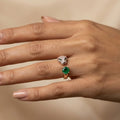 The Emerald Cabochon Panther Adjustable Ring