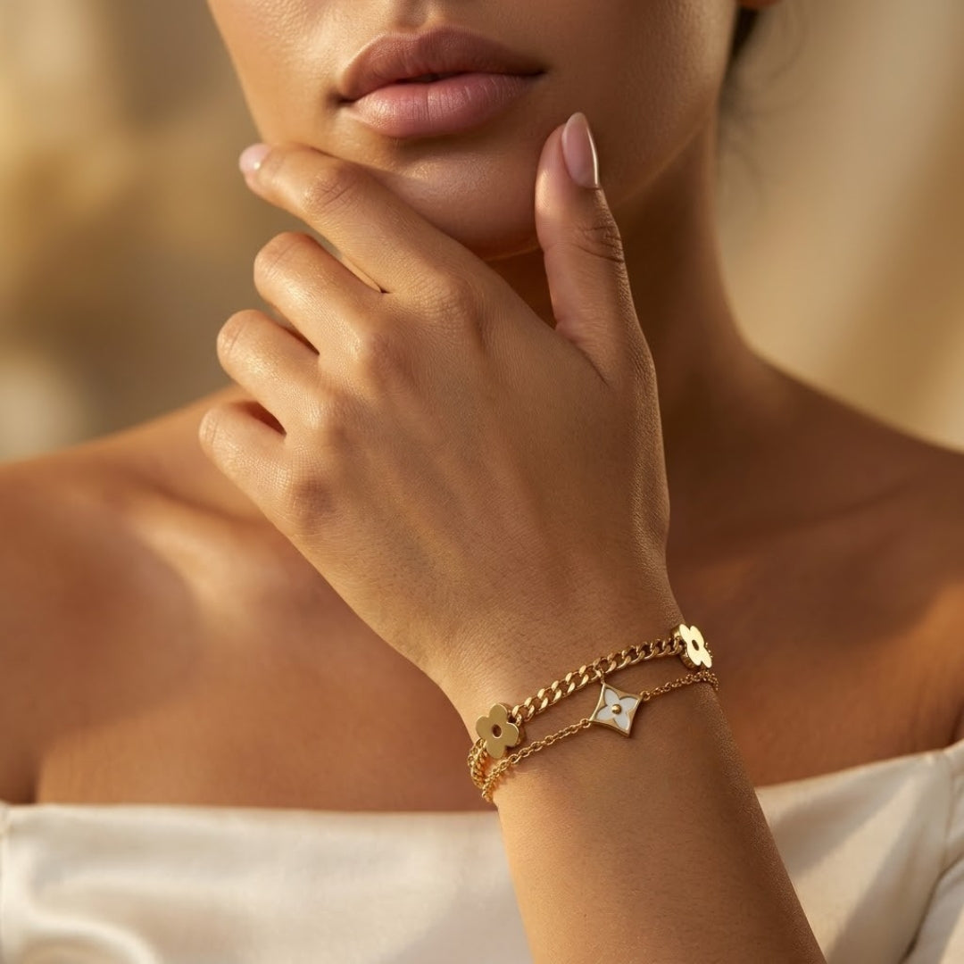 Vellure Duet Emblem Layered Bracelet