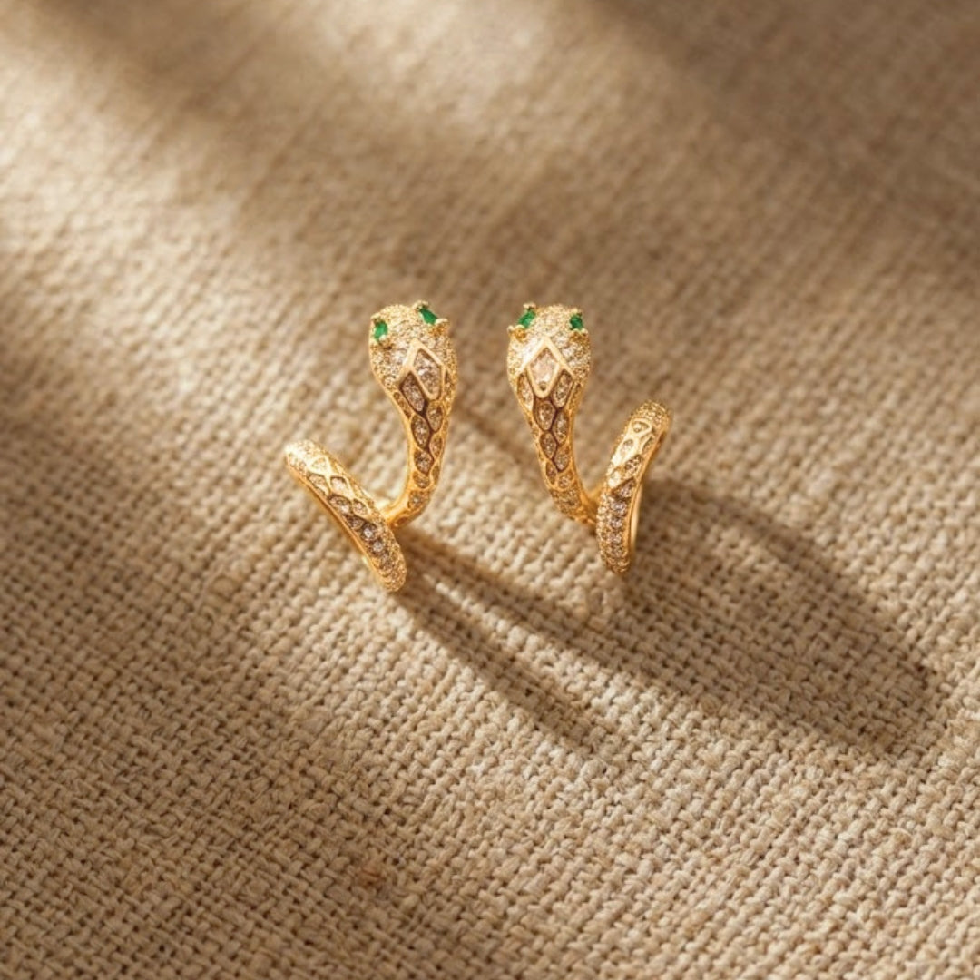 Serpente Luxe Snake Hoop Earrings