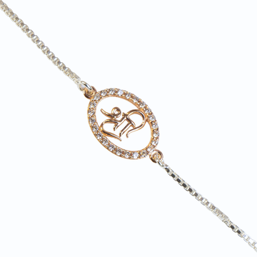 92.5 Silver Rose Gold Radiance Shreeji Rakhi