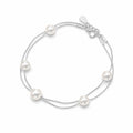 Silver Pearl Layered Bracelet 925