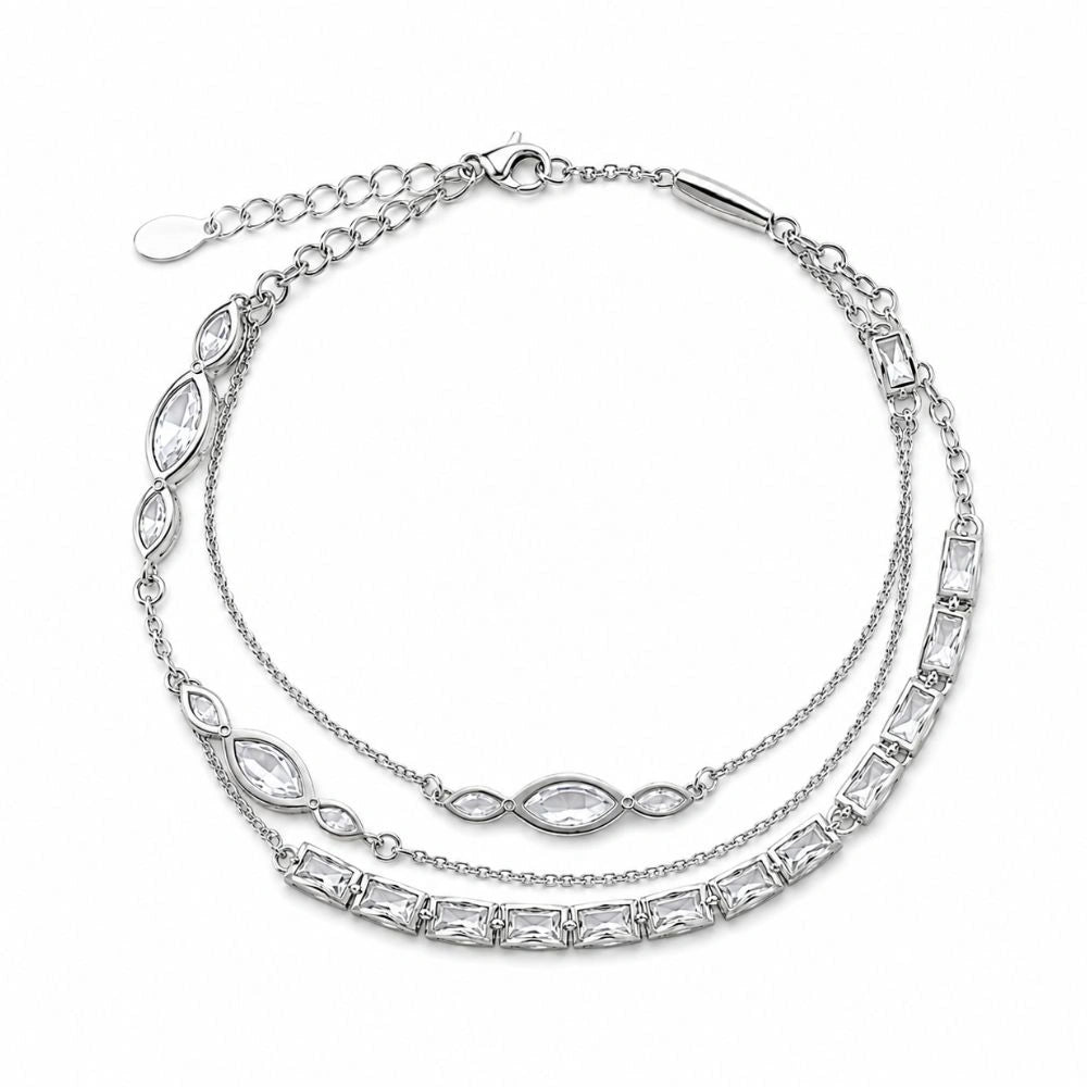 Silver Layered Bracelet 925