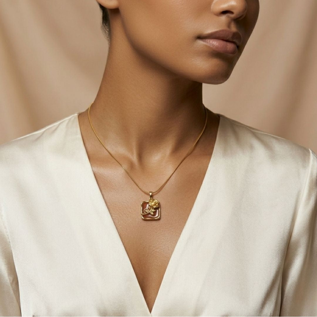Roselle Charm Necklace