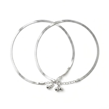 Silver Whisper Anklet Set (Pair)