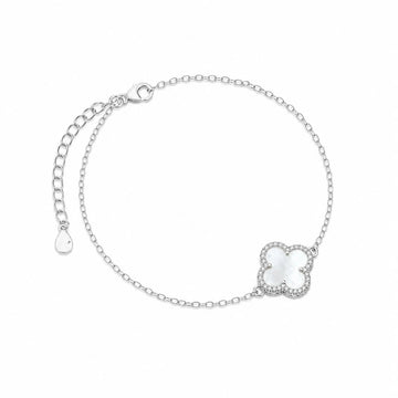 Silver Ivory Clover Grace Bracelet 925