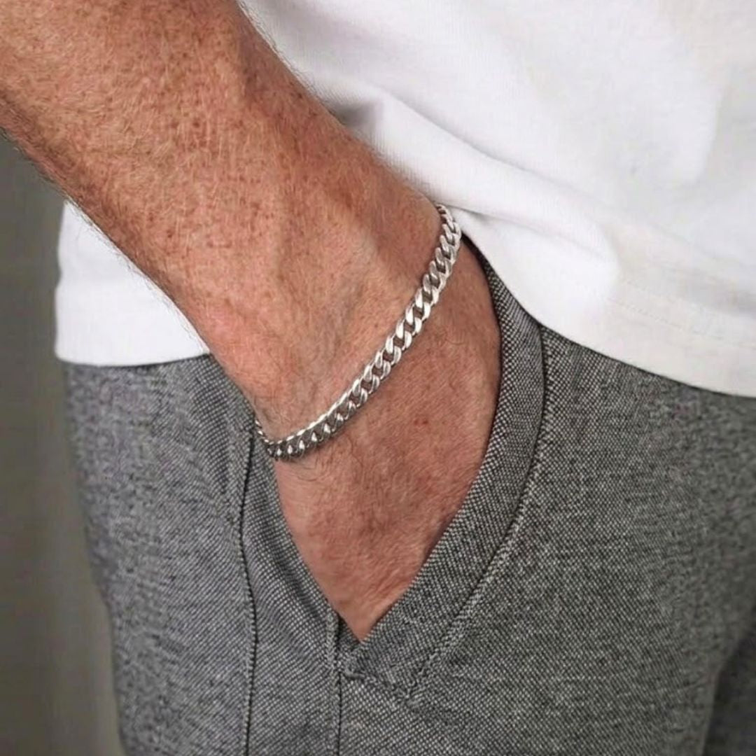 Silver Forge Chain Bracelet (19g)