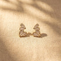 Pearl Enamel Abstract Stud Earrings