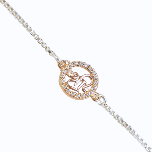 92.5 Silver Rose Gold Radiance Shreeji Rakhi