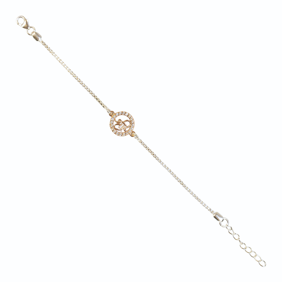 92.5 Silver Rose Gold Radiance Shreeji Rakhi