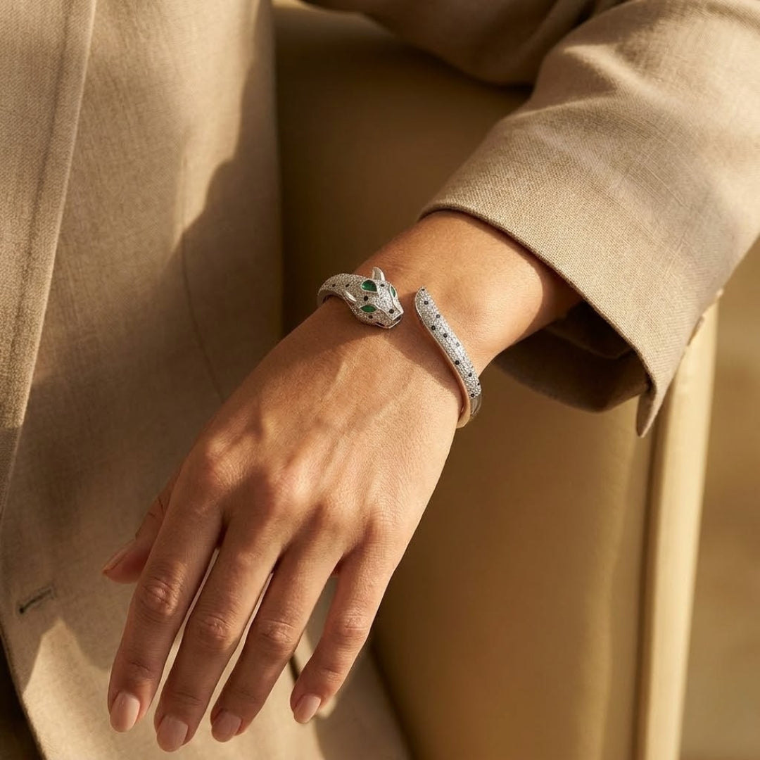 Noir Panthera Pavé Cuff