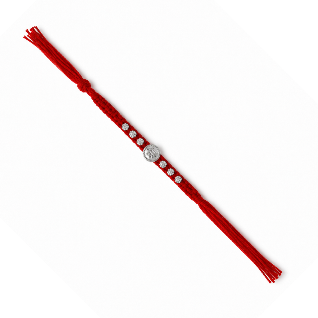 92.5 Sterling Silver MAULI KALAWA "Mere Bhayia" Rakhi Bracelet