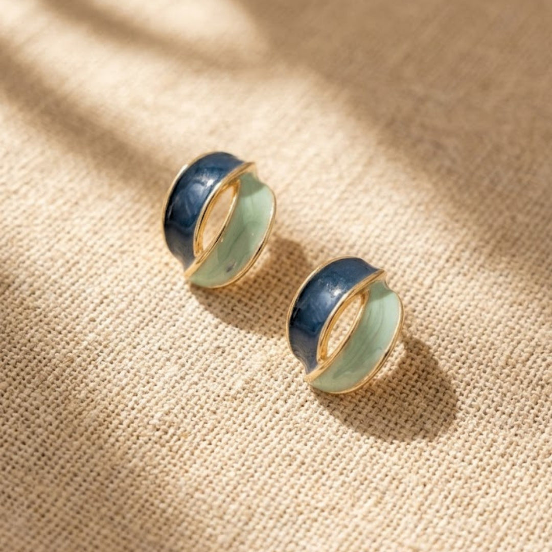 Ocean Muse Enamel Hoop Earrings