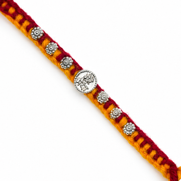 92.5 Sterling Silver MAULI KALAWA "Mere Bhayia" Rakhi Bracelet