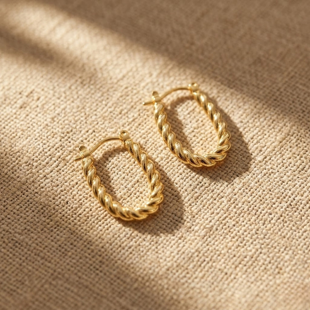 Luna Twist Hoop Earrings