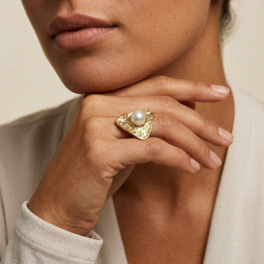 Lunéa Pearl Sculpt Ring