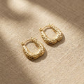 Aurelia Textured Gold Hoop Earrings