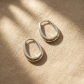 Luna Silver Hoop Earrings