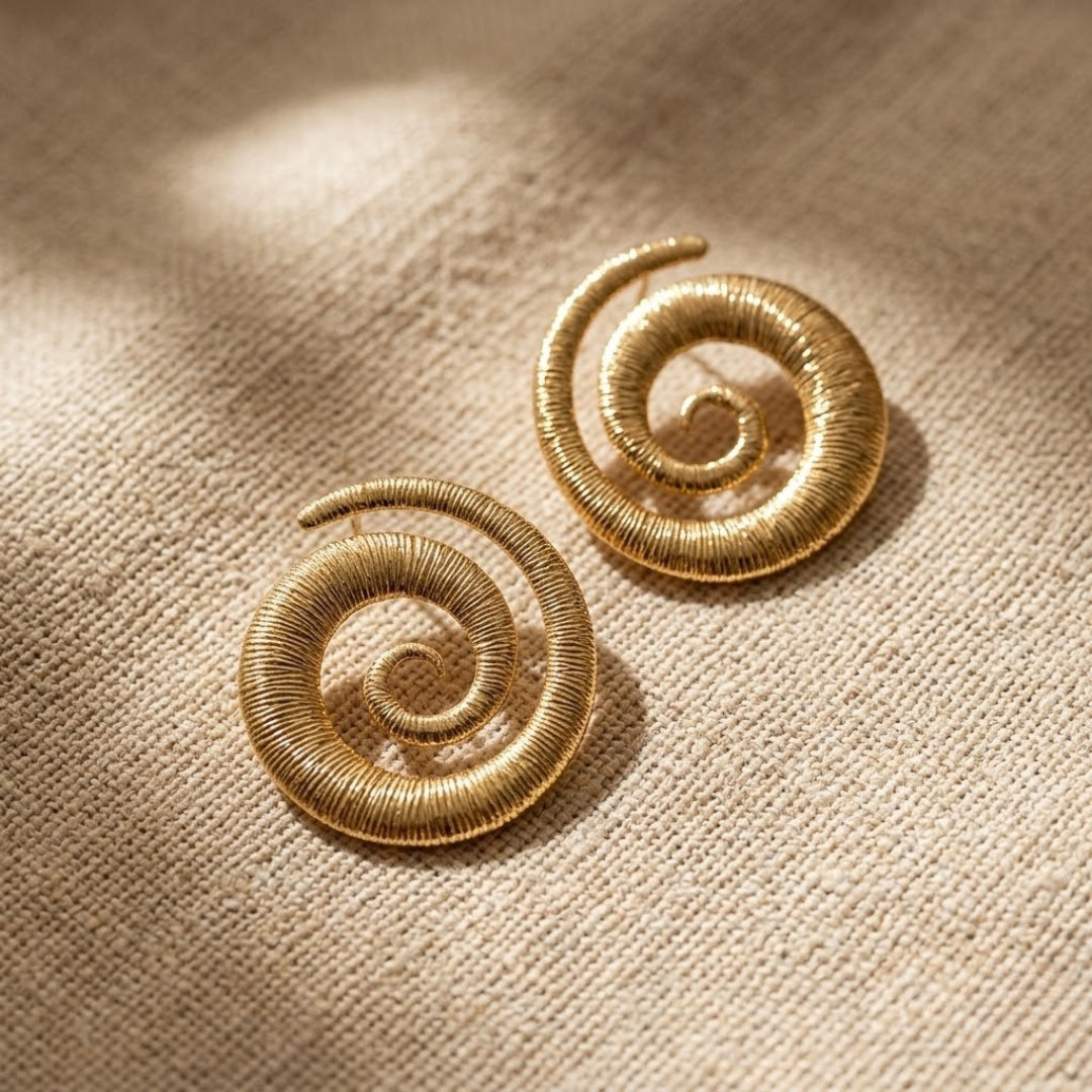 Serpentina Spiral Statement Earrings