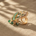 Meher Jade Crescent Ring