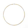 Trinity Twist Necklace – 3 Tone Braided Chain