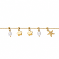 Ocean Bloom Charm Bracelet – Gold Edition