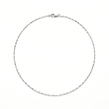 Silver Gleam Necklace – Diamond-Cut Stainless Steel Chain