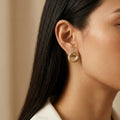 Celeste Textured Circle Stud Earrings