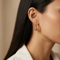 Aurelia Textured Gold Hoop Earrings