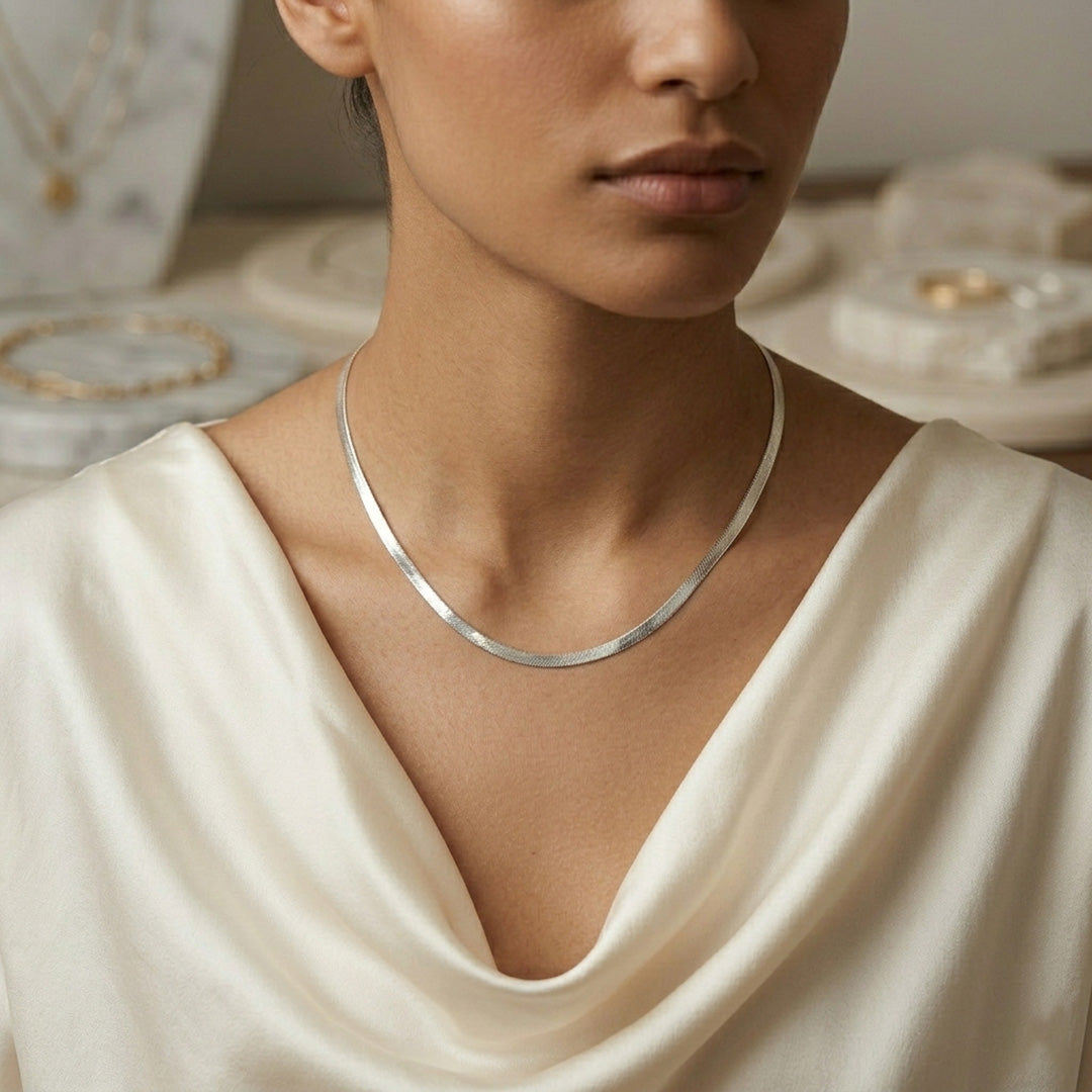 Snake Necklace 925 Silver (20cm)