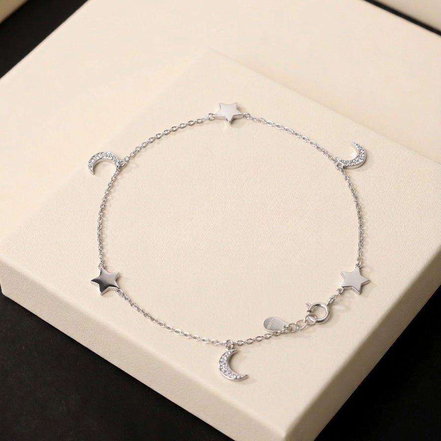 Celestial Charm Silver Bracelet