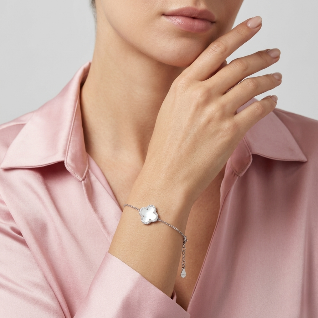 Silver Ivory Clover Grace Bracelet 925
