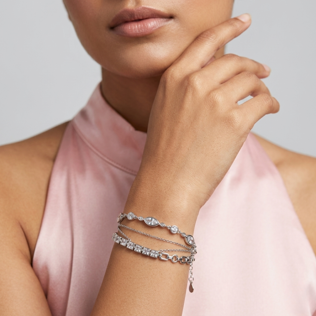 Silver Layered Bracelet 925