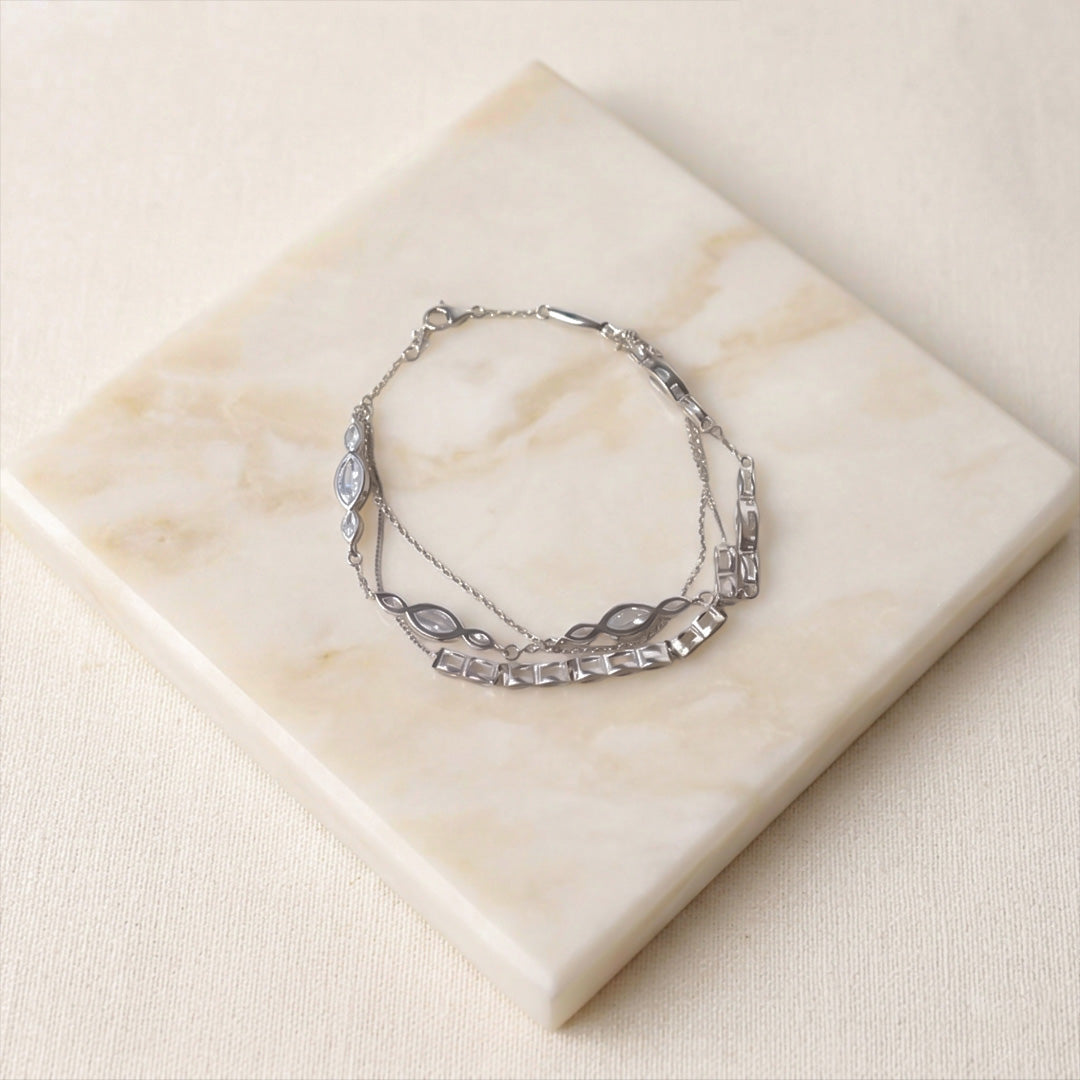 Silver Layered Bracelet 925