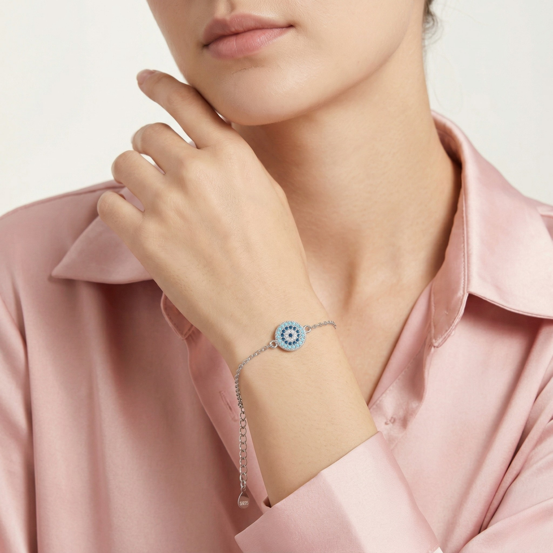 Silver Radiant Evil Eye Bracelet 925