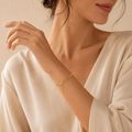 Golden Herringbone Brass Bracelet