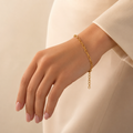 Golden Paperclip Brass Bracelet