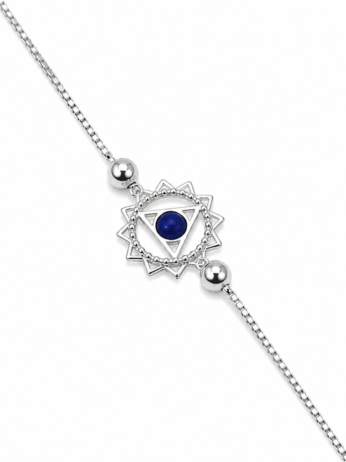 92.5 Silver Lapis Lauzali Chakra Rakhi