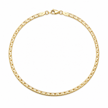 Golden Greek Pattern Anklet (Single)