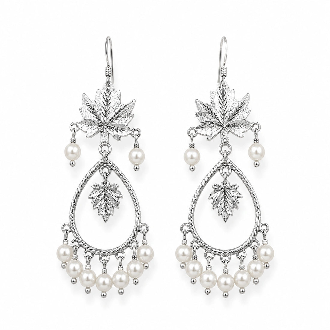 Pearl Chand Bali  925 Silver