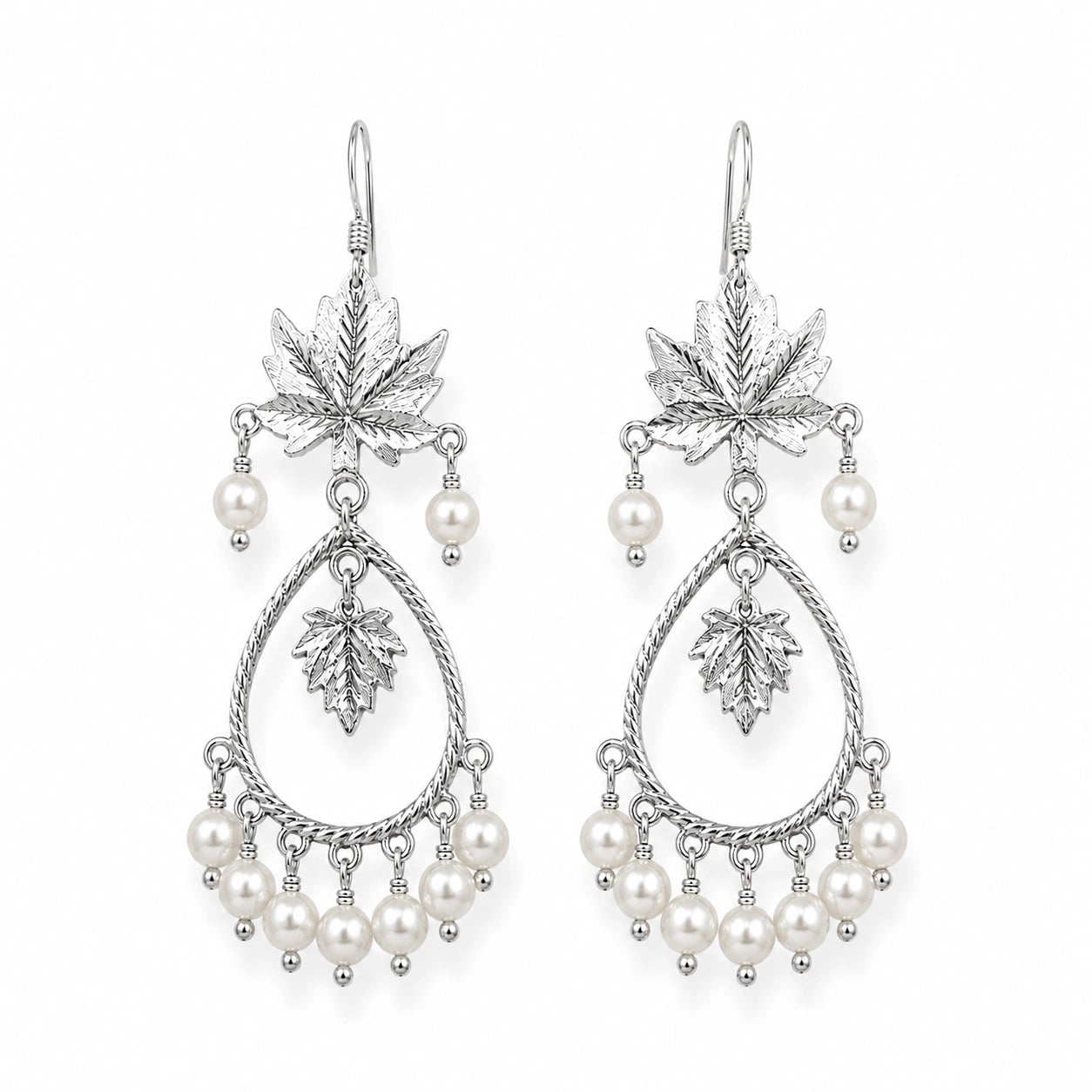 Pearl Chand Bali  925 Silver