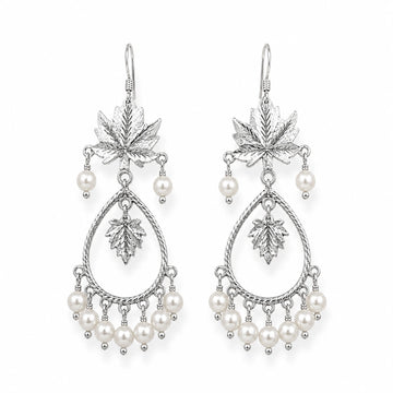 Pearl Chand Bali  925 Silver