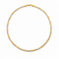 3 Tone Braid Snake Chain Necklace 925 Silver