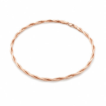 Braid Snake Chain Necklace 925 Silver | Rose Gold