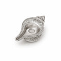 Pure Silver Diya with Unique Shankh Conch Shell Shape Design, Hallmarked Perfect for Gift and Pooja Use (925 Purity)(47 Grams Silver)(Big)