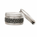 Silver Round Kumkum Box, Hand-Engraved 925  | 32 Grams Silver