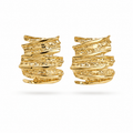 Aureva Textured Layered Stud Earrings